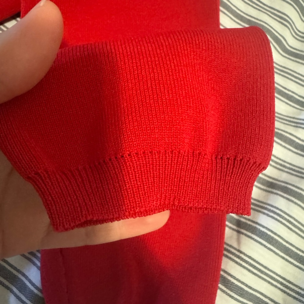 Red Open Front Cardigan - Picture 5 of 5
